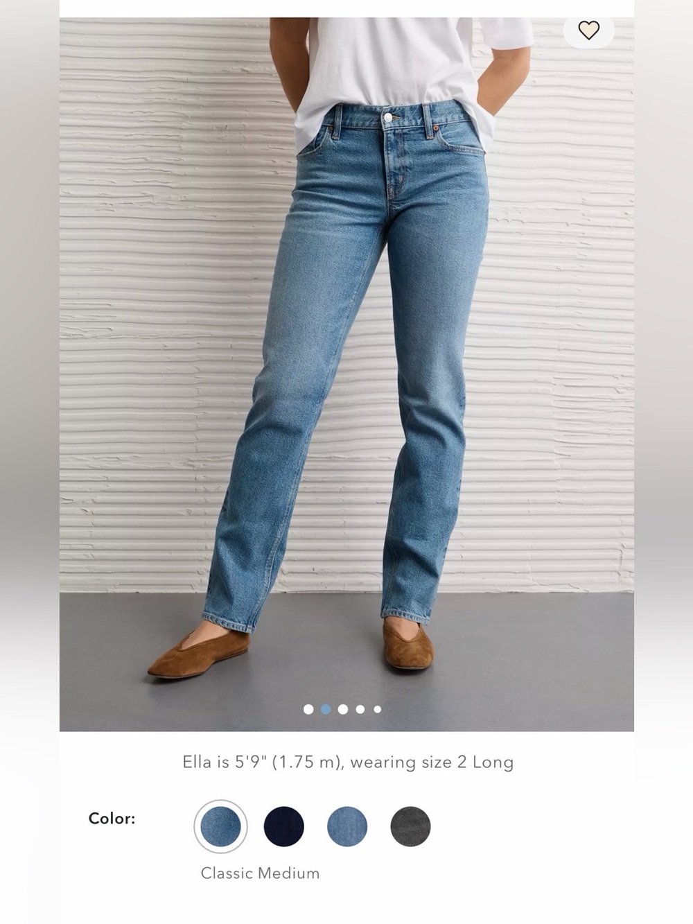 AE stretch high-waisted straight jean
